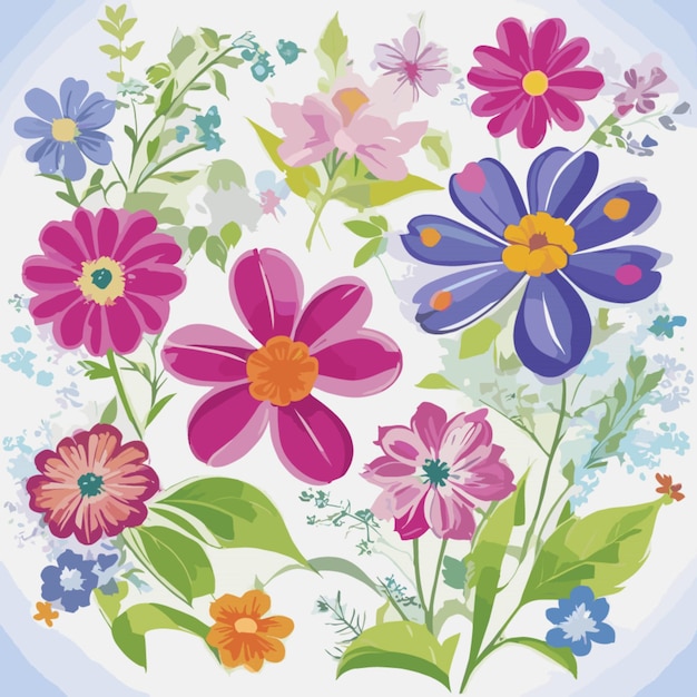 Flowers design cartoon vector