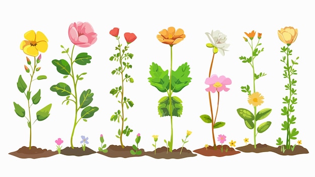 Flowers Growth Cycle Stages Infographic Plant Growth Process