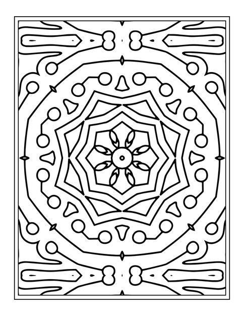 Flowers mandala kdp coloring Page design