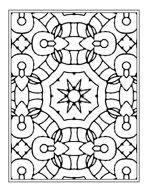 Flowers mandala kdp coloring Page design