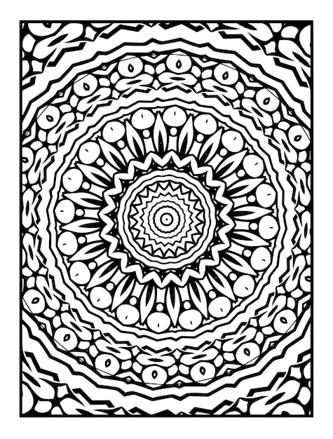 Flowers and mandalas line art for coloring book for adult cards and other decorations