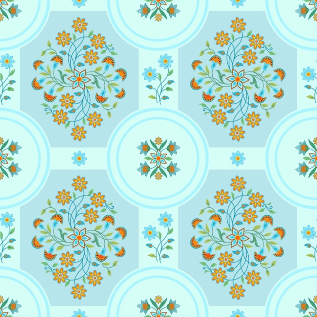 Flowers ornament seamless pattern