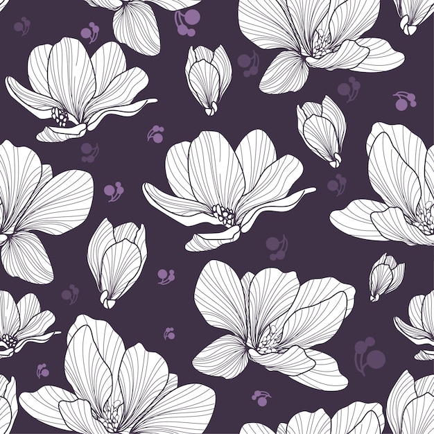 Flowers Pattern with Wallpaper