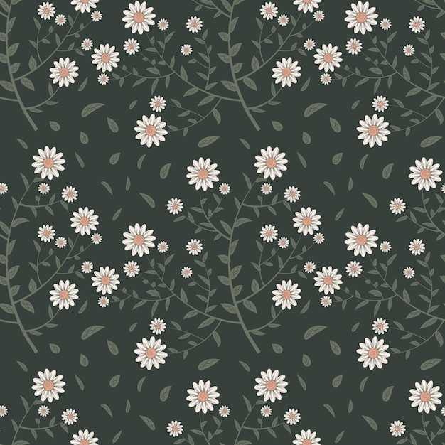 Flowers seamless pattern for holiday Colorful illustration