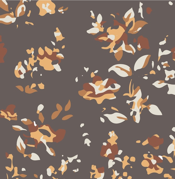 Vector flowers seamless pattern vector illustration abstract flowers floral vector with leaves