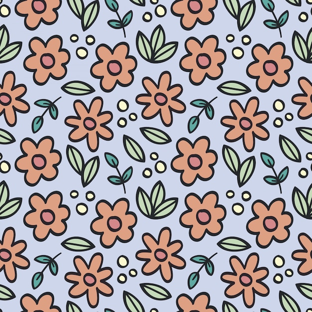 Flowers seamless pattern