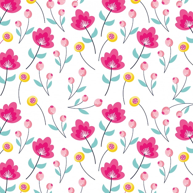 Flowers seamless pattern