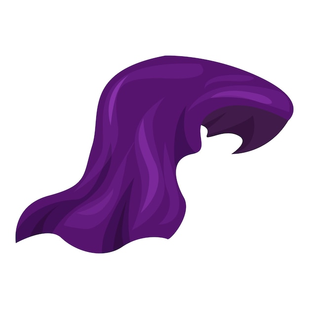 Vector flowing purple cloth waving in the wind