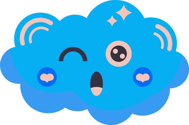 Fluffy Cloud Sky Shape Illustration