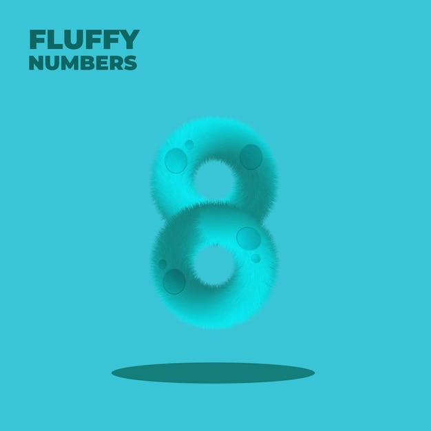 Fluffy Gradient Number Eight