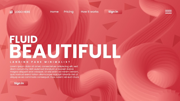 Fluid beautifull gradient color background banner template