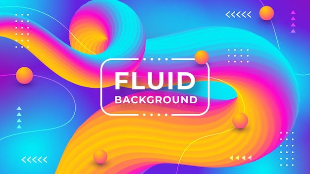 Fluid colorful gradient textured style background design Template