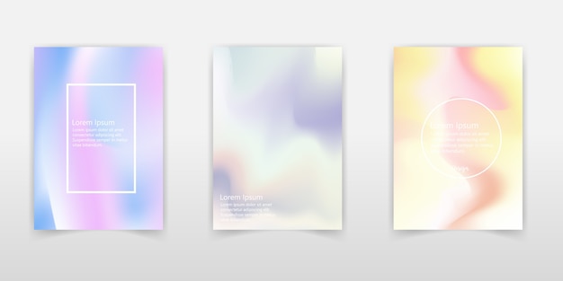 Fluid colors backgrounds set.