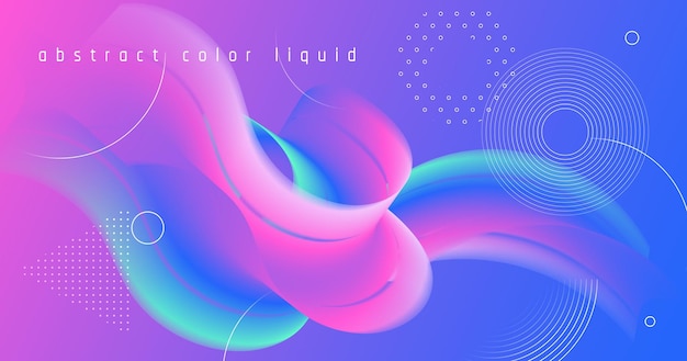 Fluid dynamic colorful gradient shape with movement effect