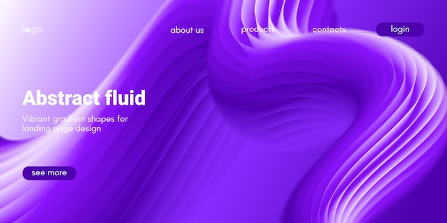 Fluid dynamic colorful gradient shape with movement effect