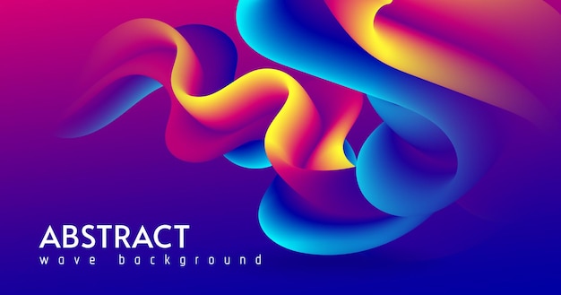 Fluid futuristic background with colorful wave fluid shape