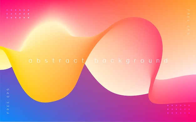 Fluid gradient background colorful holographic abstract background vector illustration