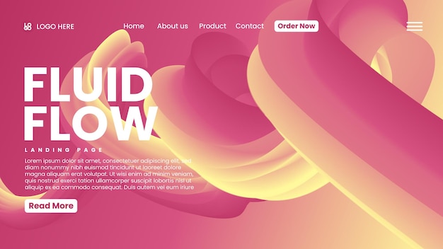 Fluid gradient color background banner template