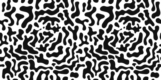 fluid liquid black and white seamless pattern, zebra pattern background