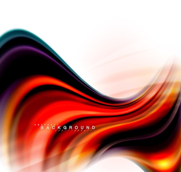 Fluid liquid mixing colors concept on light grey background wave and swirl curve flow line trendy abstract layout template for business presentation app wallpaper banner poster or wallpaper