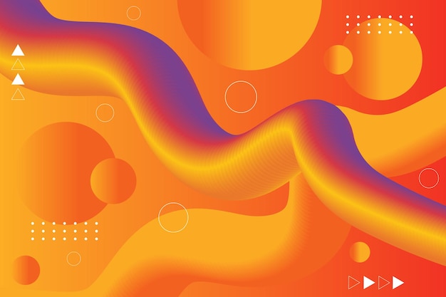 Fluid Orange Background Modern Style