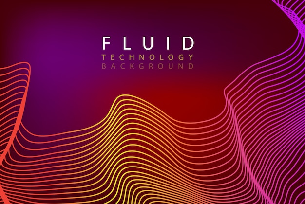 fluid poster cover with modern purple abstract template