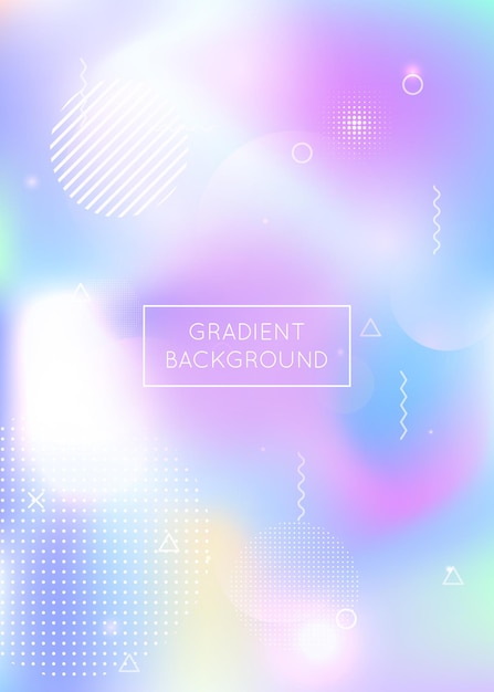 Fluid shapes background with liquid dynamic elements Holographi