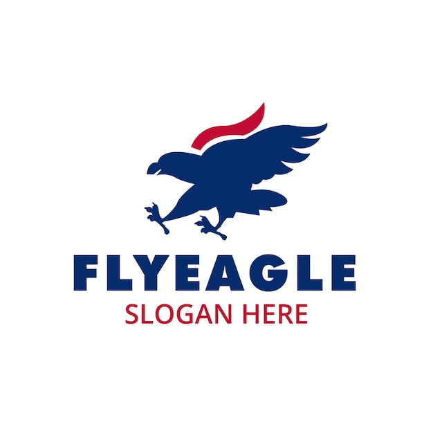 Fly eagle Logo design vector template