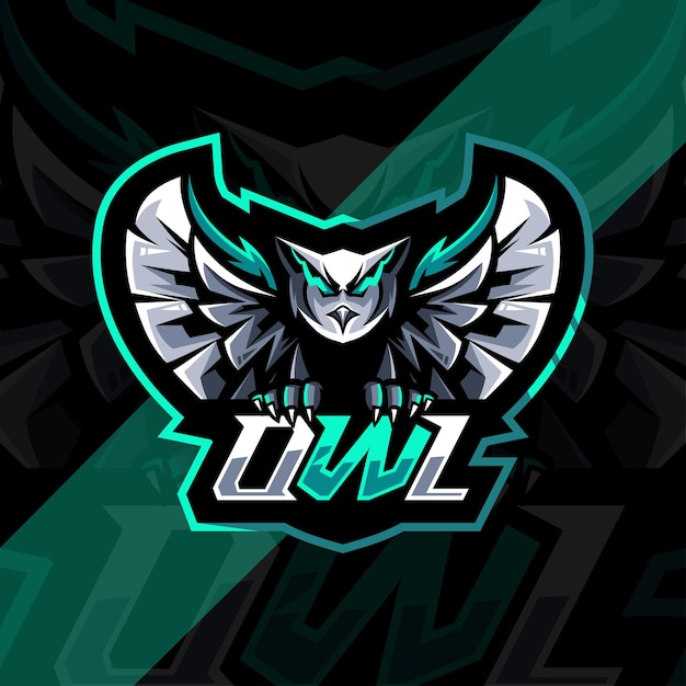 Fly owl mascot logo design