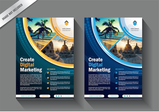 flyer brochure business template with new idea