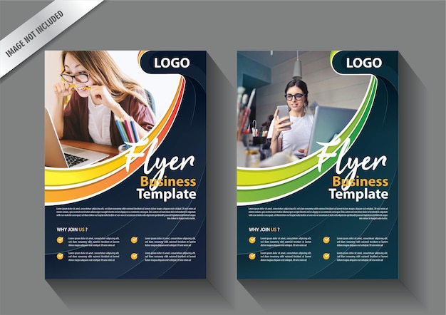 flyer brochure business template with new idea