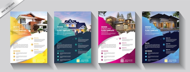 flyer brochure template for annual report with modern design