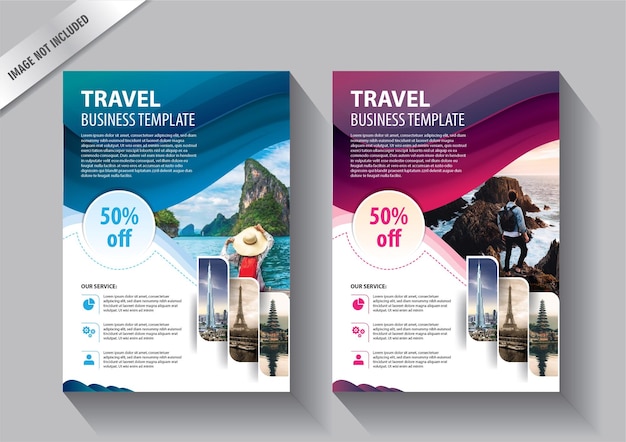 flyer business template for annual report and brochure company with modern design