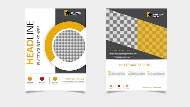 Flyer Business with circle and Transparent Colors