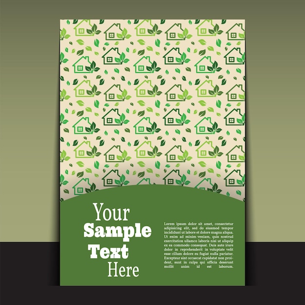 Vector flyer or cover design green house brochure or report for business template vector ecology concept