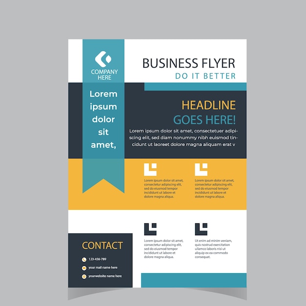 Flyer design Corporate business report cover brochure or flyer design Leaflet presentation