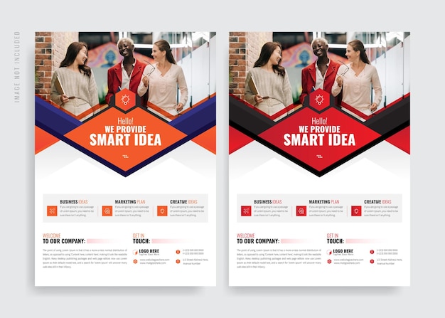 Flyer Design. Corporate Flyer Design Template Vector