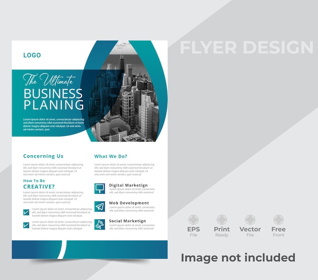 Vector flyer design creative flyer layout vector illustration template in a4