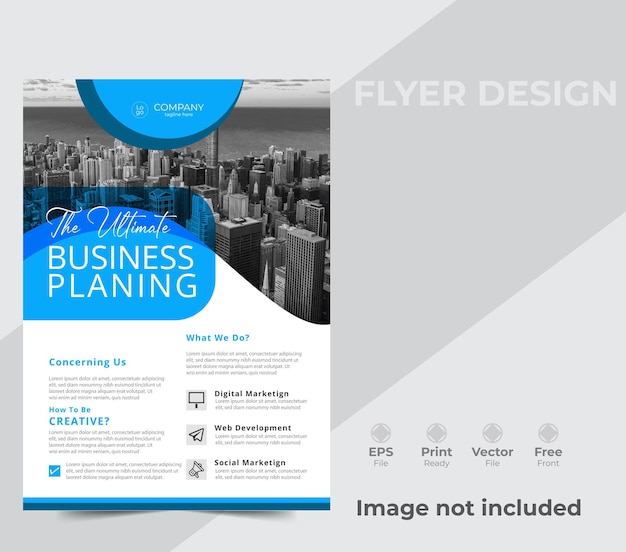 Vector flyer design creative flyer layout vector illustration template in a4