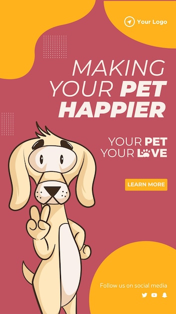 Flyer design of making your pet happier template