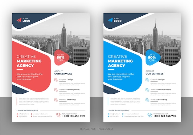 Flyer design template for creative business agency