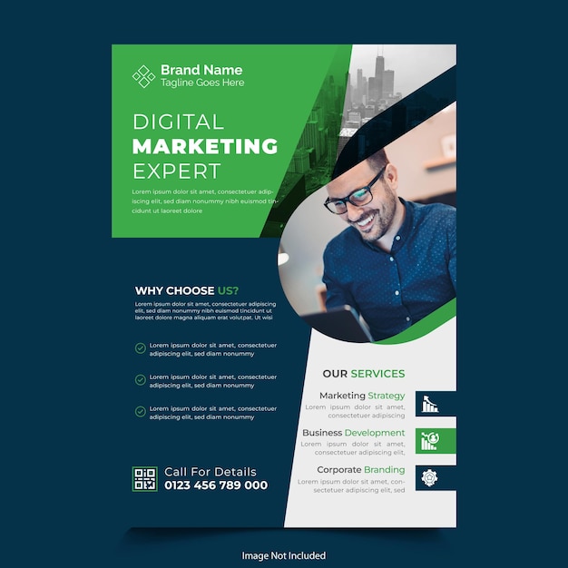 A flyer for a digital marketing expert