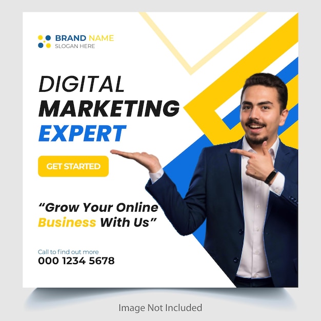 A flyer for a digital marketing expert