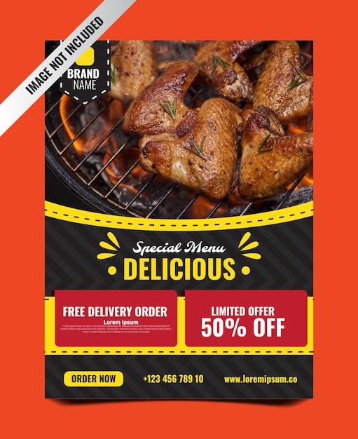 Flyer Food Template