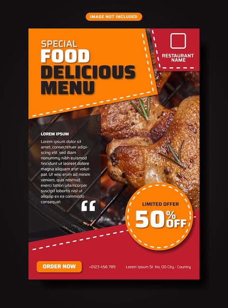 Flyer food template