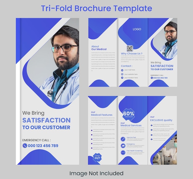 A flyer for a medical company called tri fold brochure