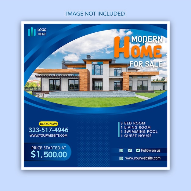 A flyer for a modern home for sale