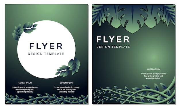 Flyer Natural Leaf Book Cover template