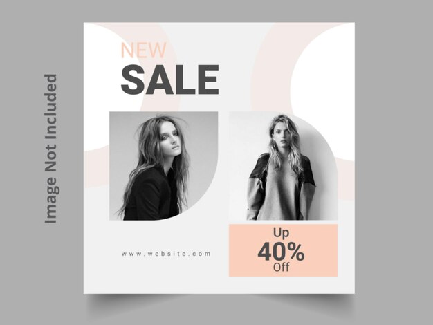 Vector a flyer for a new sale with a woman in a fashion clothes.