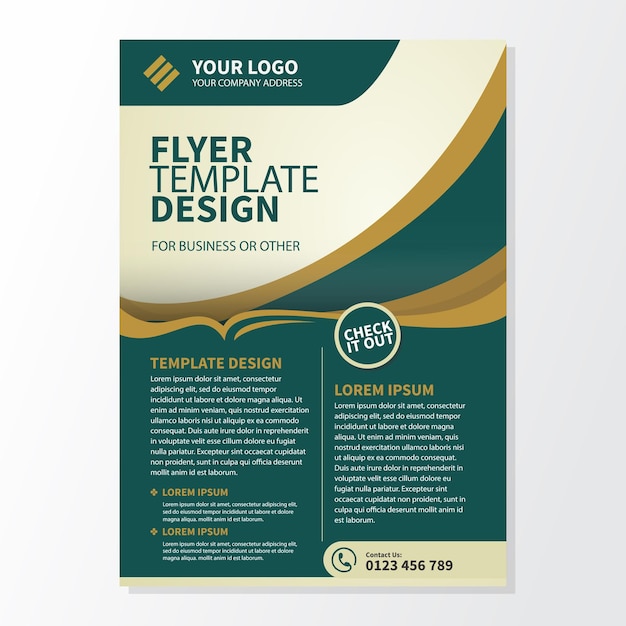 Flyer pamphlet template design business